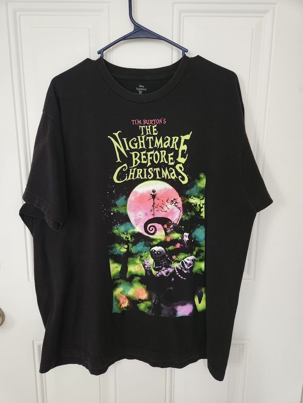 The Nightmare Before Christmas Adult Black Graphic Tee XL